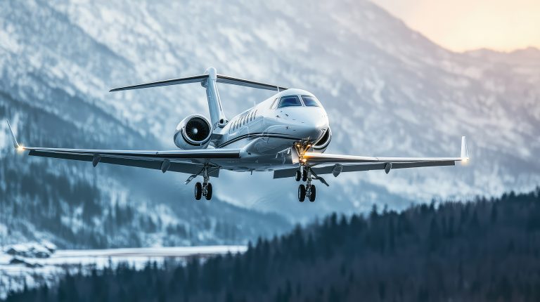 mountain airport flying